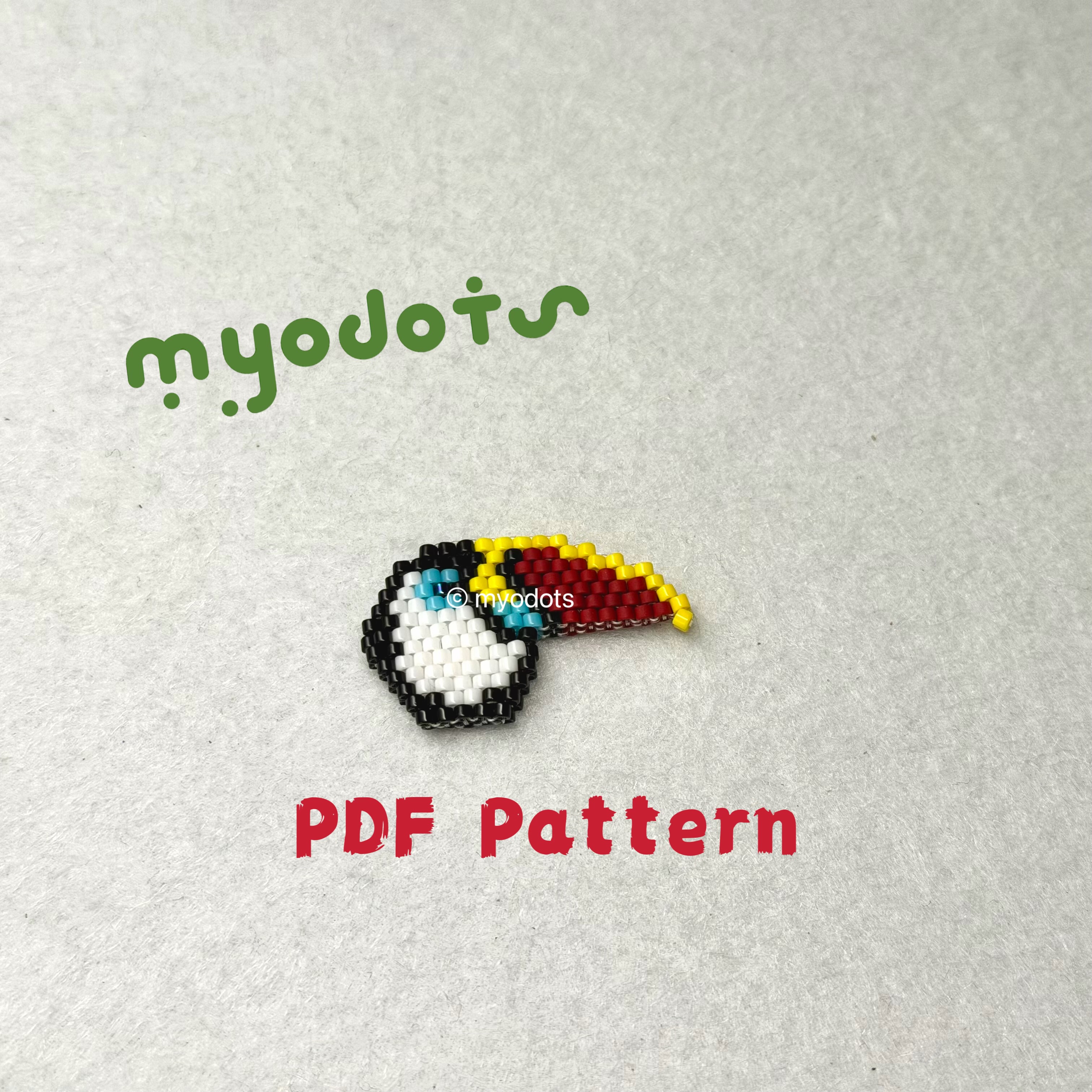 Red-billed Toucan Beading Pattern/ round-shaped