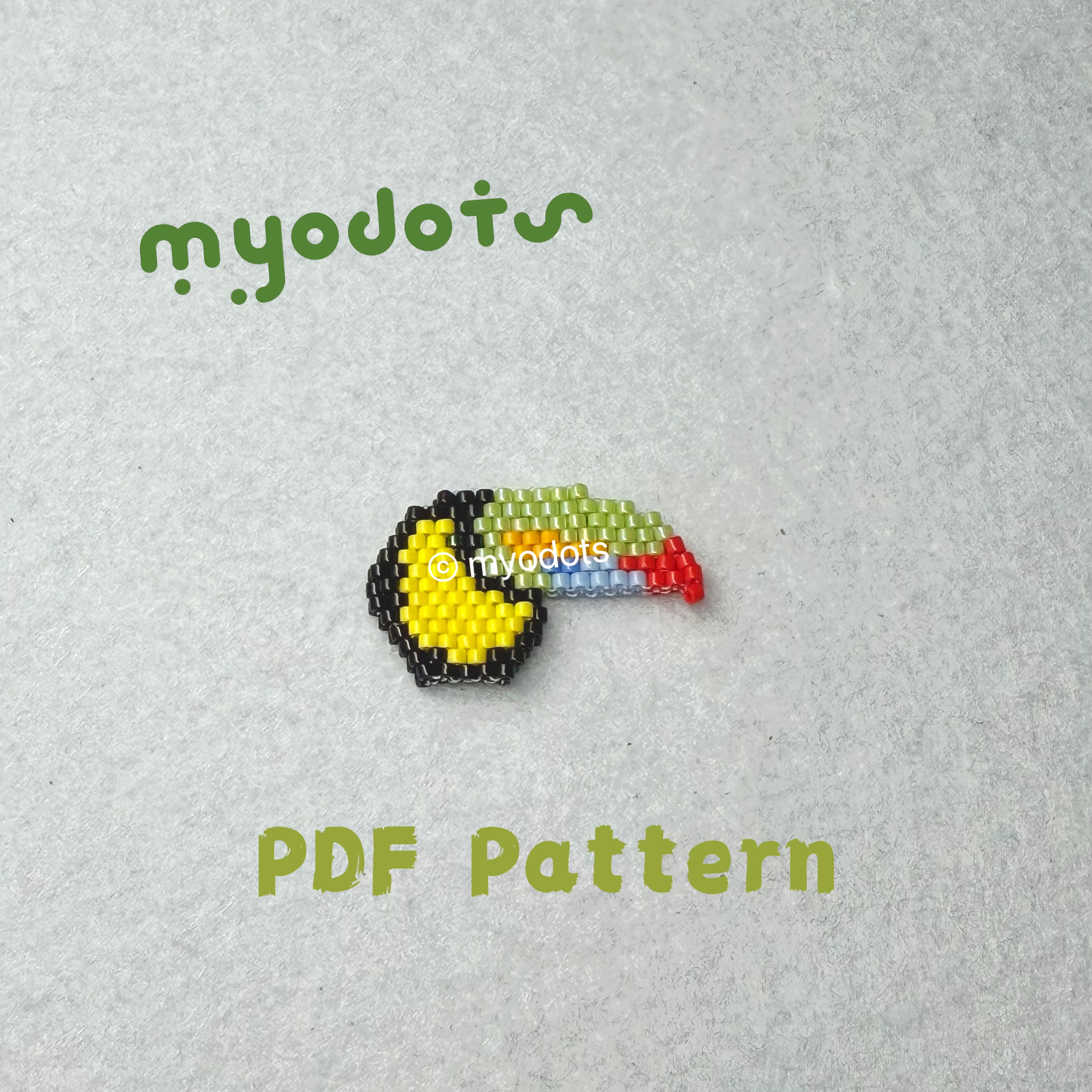 Keel-billed Toucan PDF pattern/ round-shaped