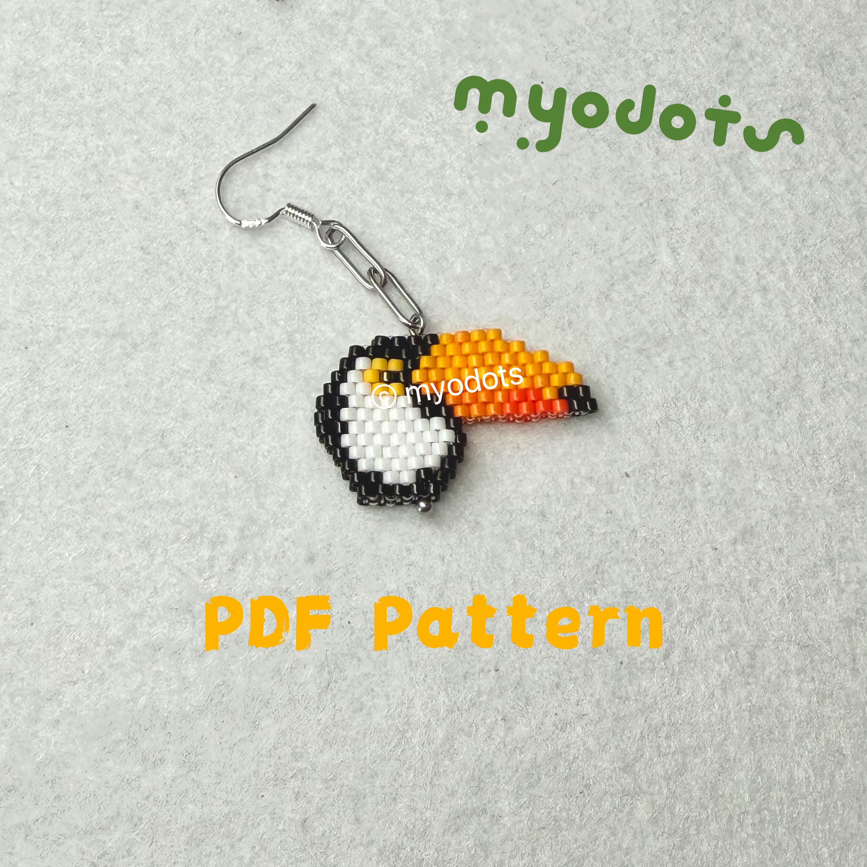 Toco Toucan Beading Pattern/ round-shaped