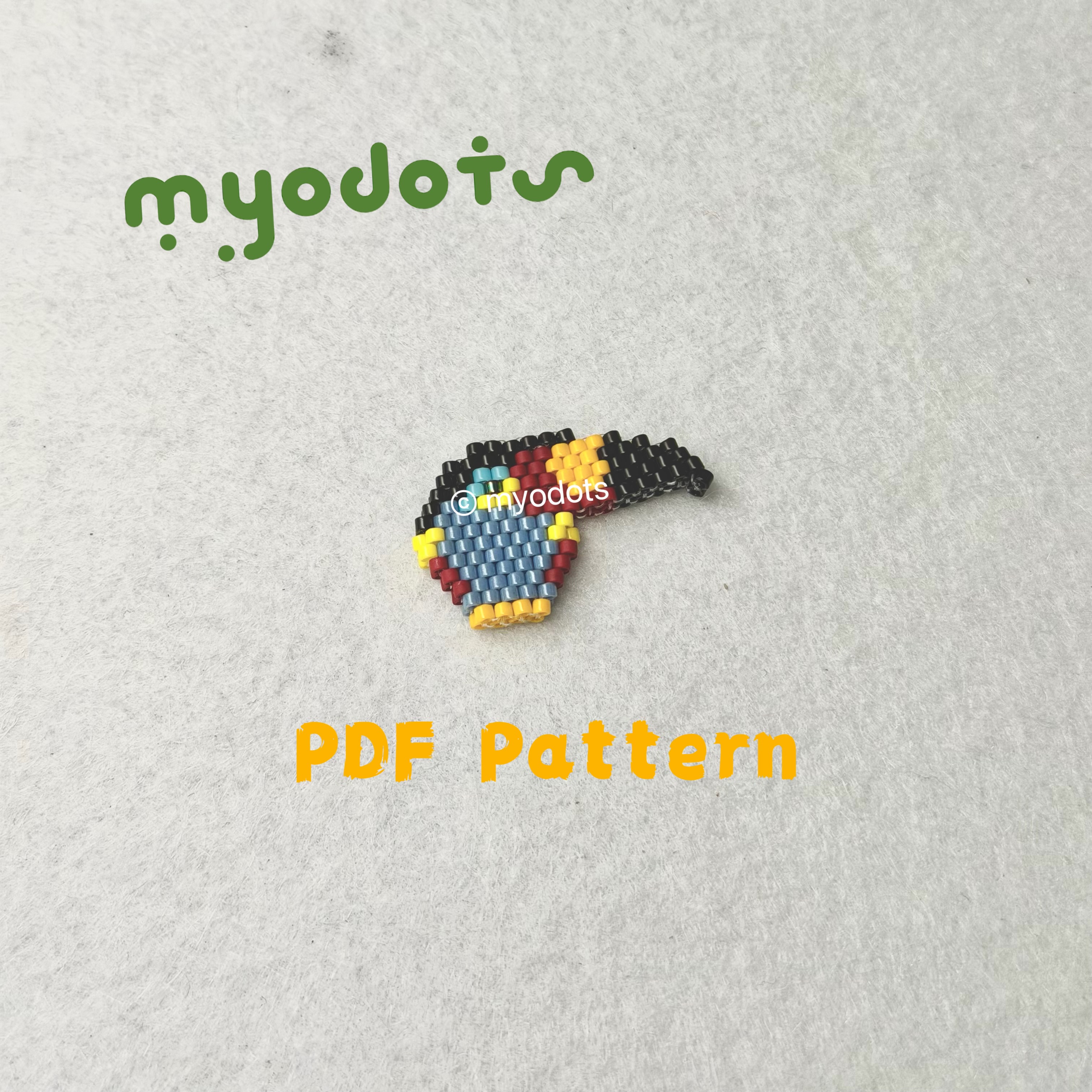 Plate-billed Mountain Toucan Beading Pattern/ round-shaped