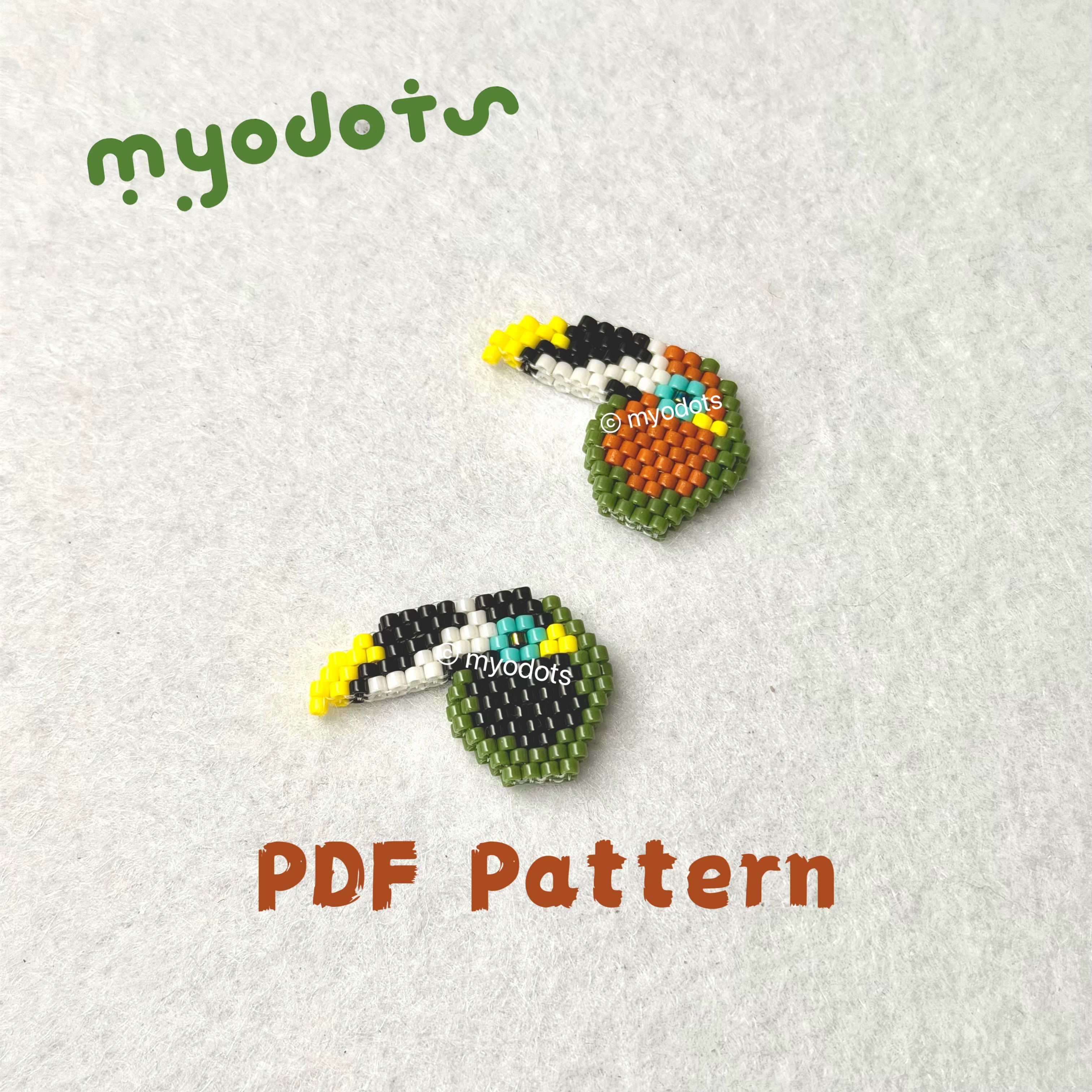 Gould’s Toucanet Beading Pattern/ round-shaped